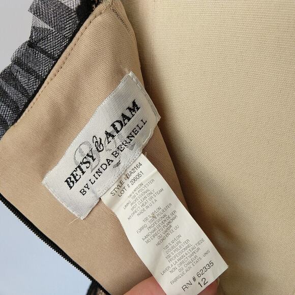 Vintage 90s Y2K Prom Dress Maxi Gown Size M 12 Black Lace Fairy Goth Betsy Adam - Picture 11 of 13